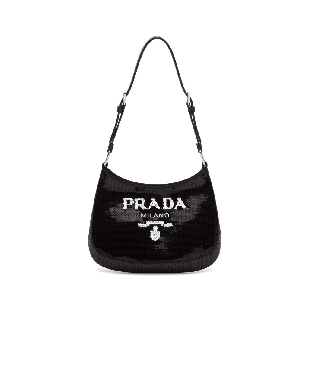 Prada Prada Cleo Sequined Bag Černé Bílé | 105346LCM