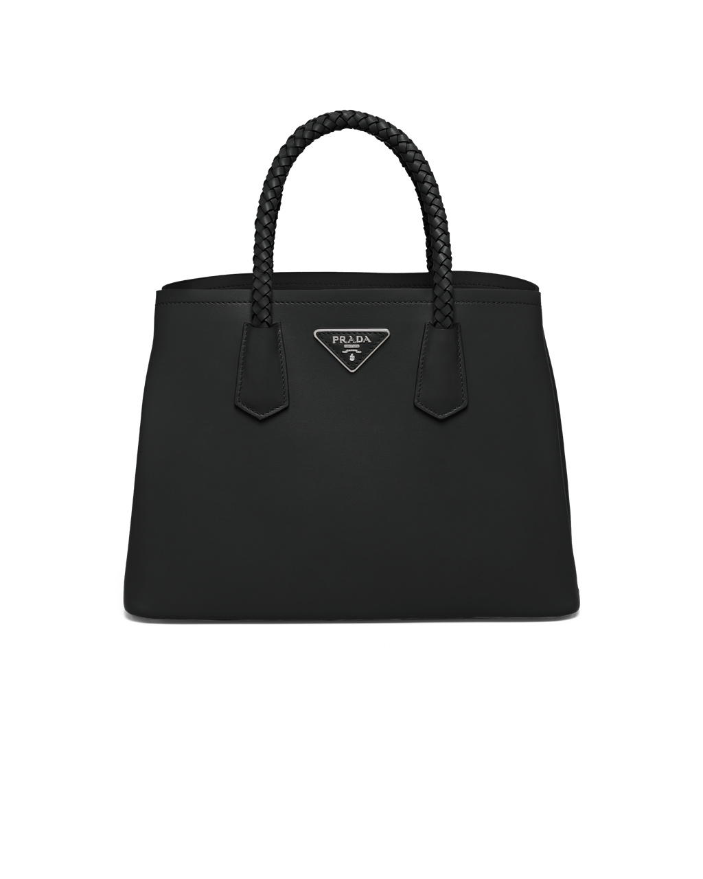 Prada Prada Double Medium Læder Handbag Černé | 095163JHO