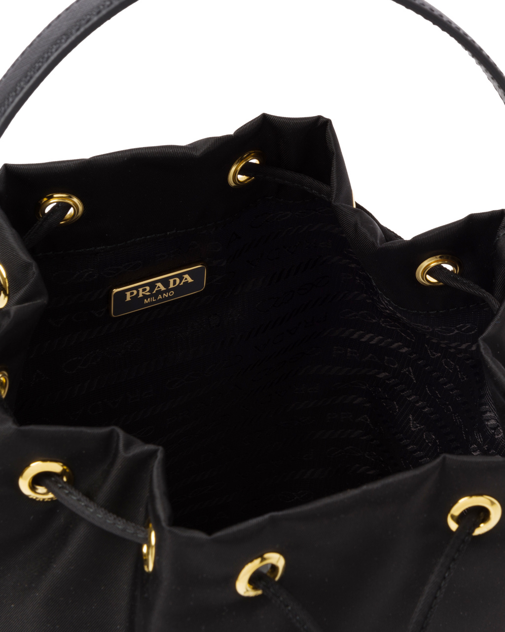 Prada Prada Duet Re-nylon Bucket Shoulder Bag Černé | 257094ZJY