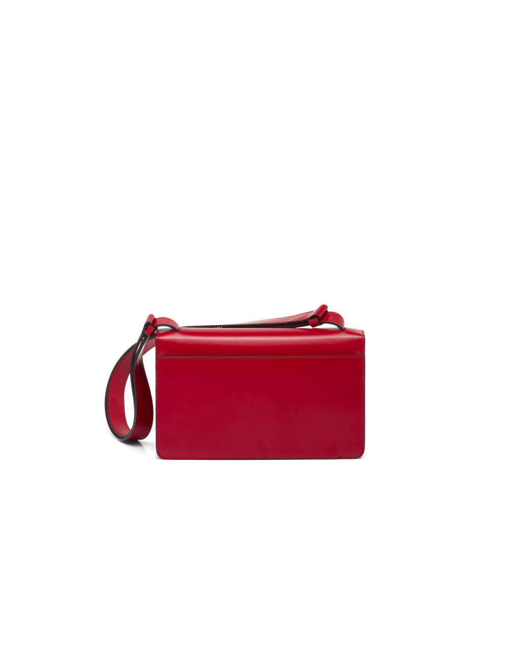 Prada Prada Emblème Brushed-leather Bag Scarlet | 487206CQF