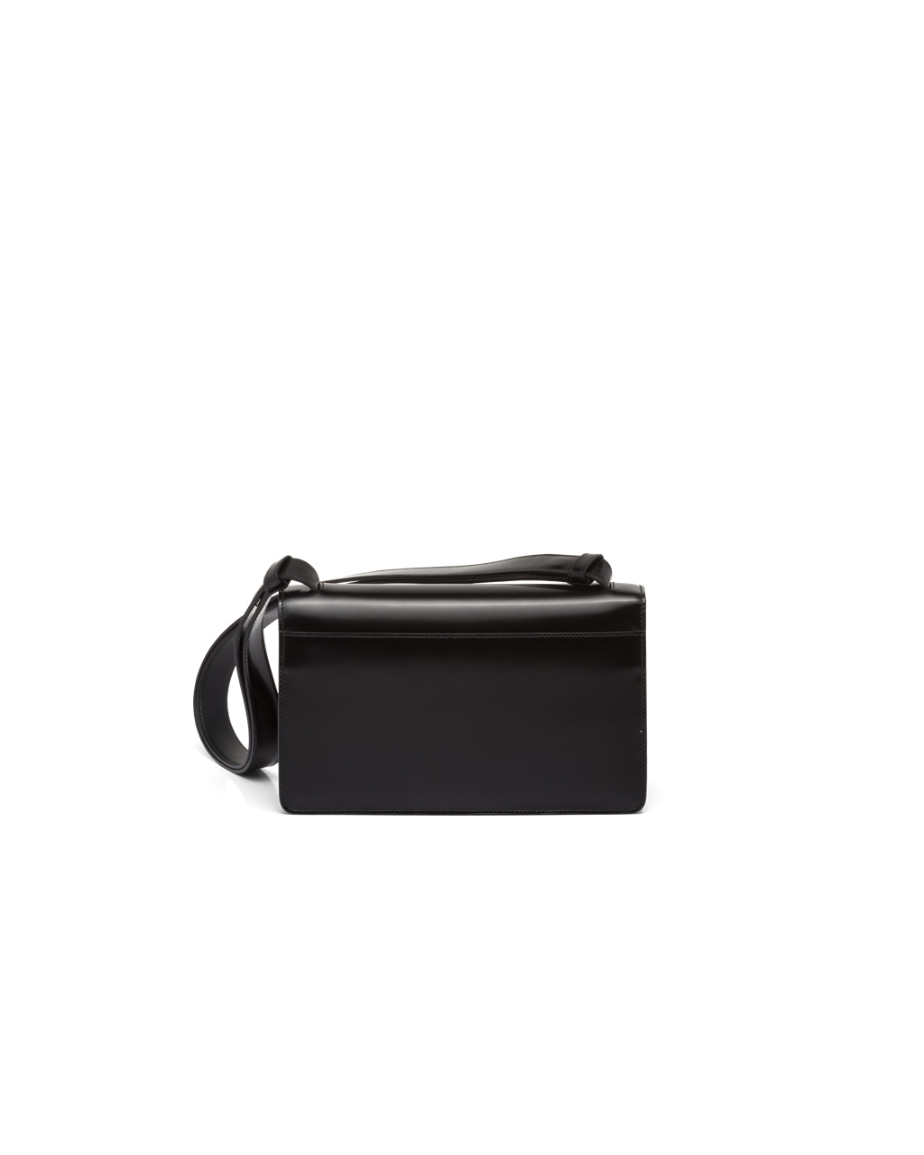 Prada Prada Emblème Brushed-leather Bag Černé | 809765LZD