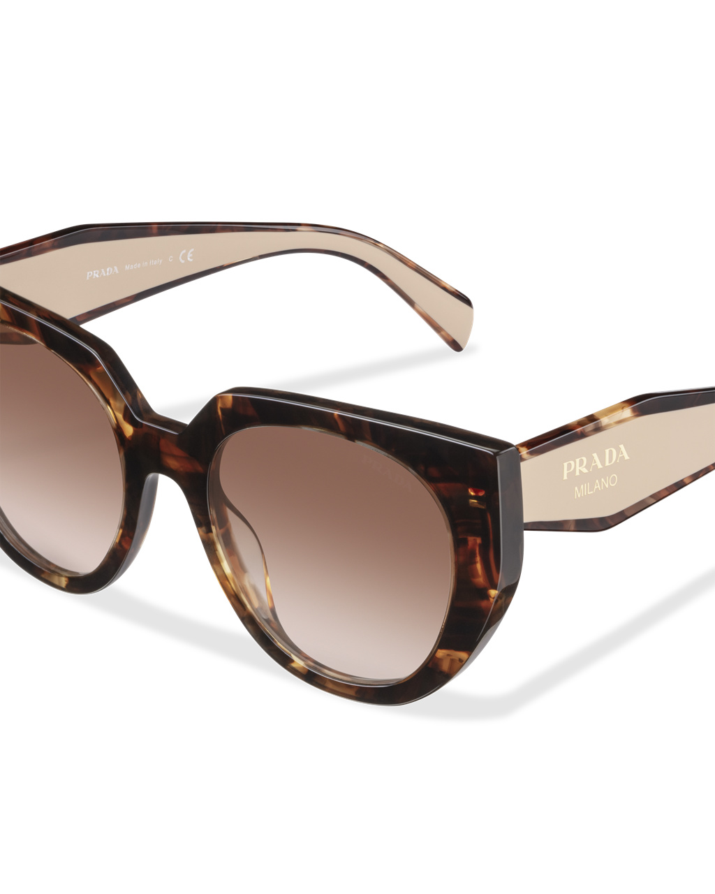 Prada Prada Eyewear Sbírka Sunglasses Cat-eye Tmavě Hnědé | 682374YWU