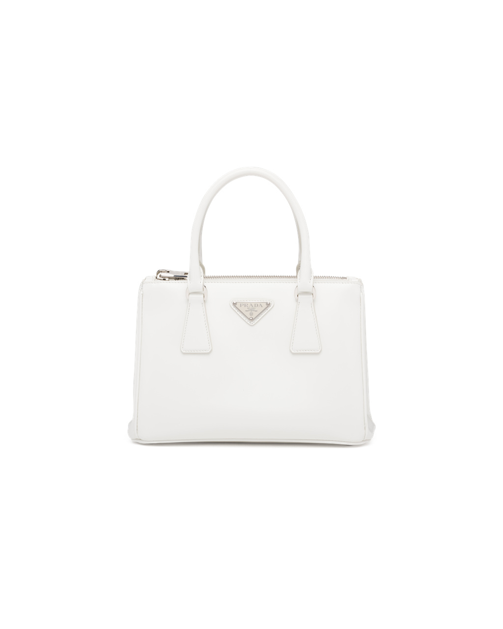 Prada Prada Galleria Brushed Læder Small Bag Bílé | 436217OJN