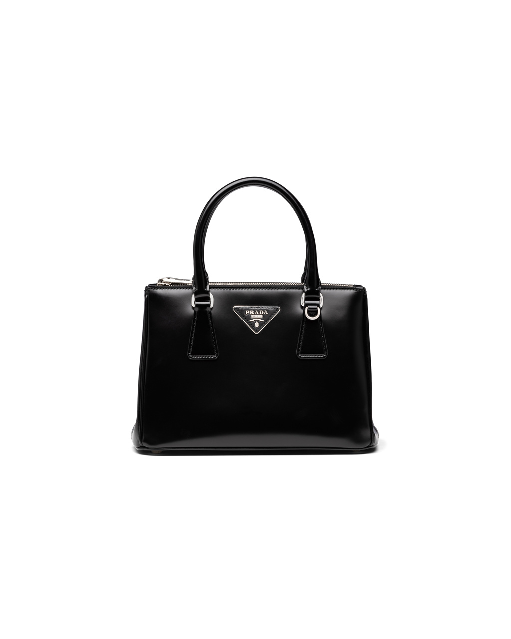 Prada Prada Galleria Brushed Læder Small Bag Černé | 987130FPY