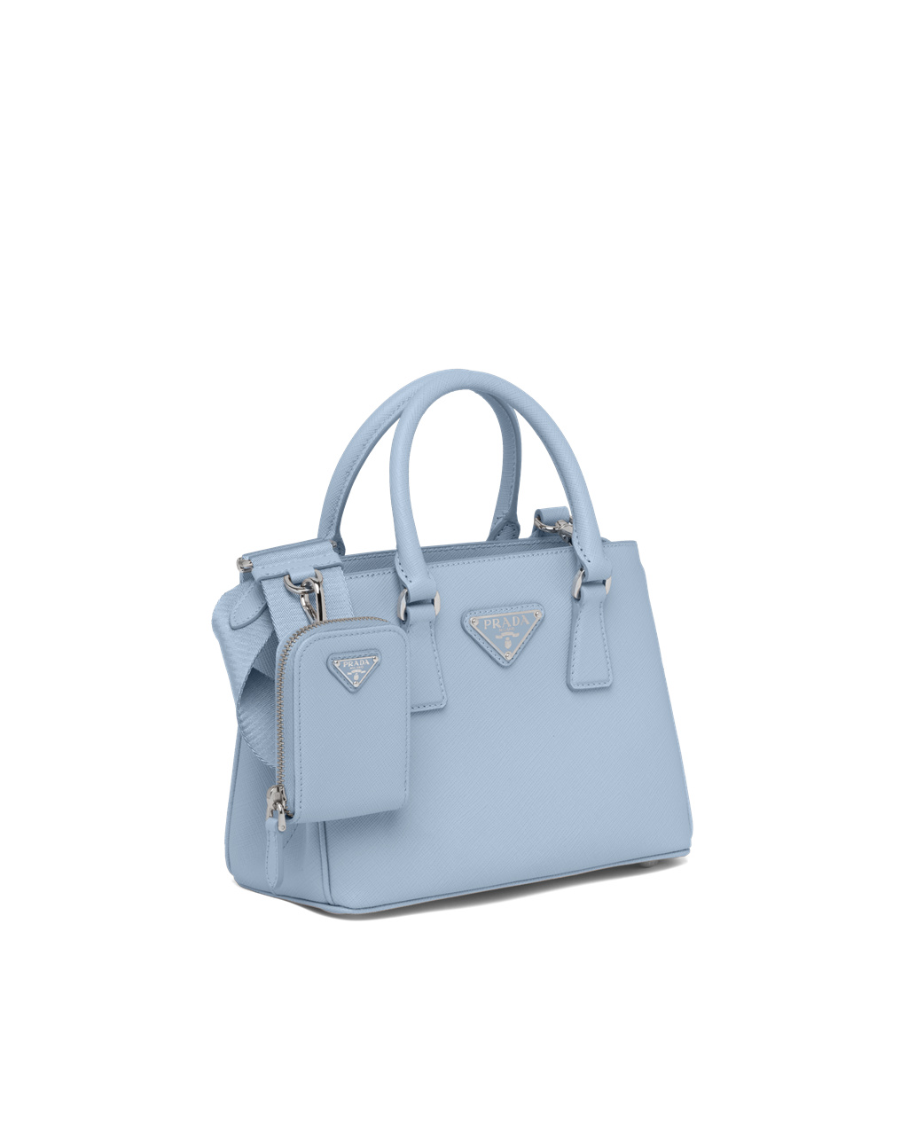 Prada Prada Galleria Saffiano Læder Mini-bag Celeste | 139042YQO