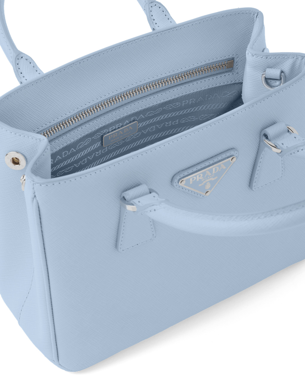 Prada Prada Galleria Saffiano Læder Mini-bag Celeste | 139042YQO