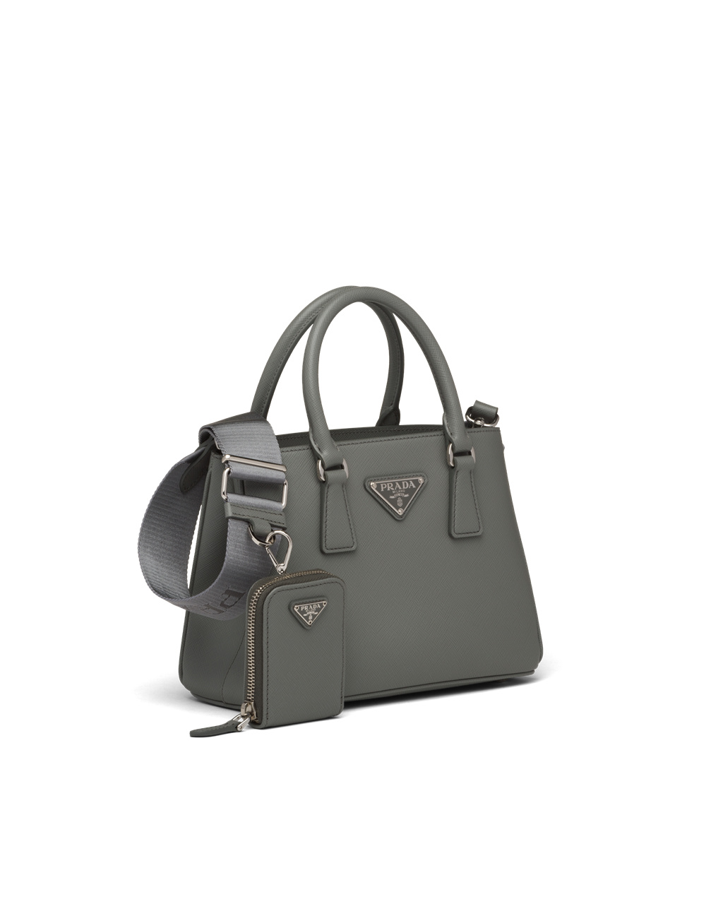 Prada Prada Galleria Saffiano Læder Mini Bag Slate Gray | 374612XTN