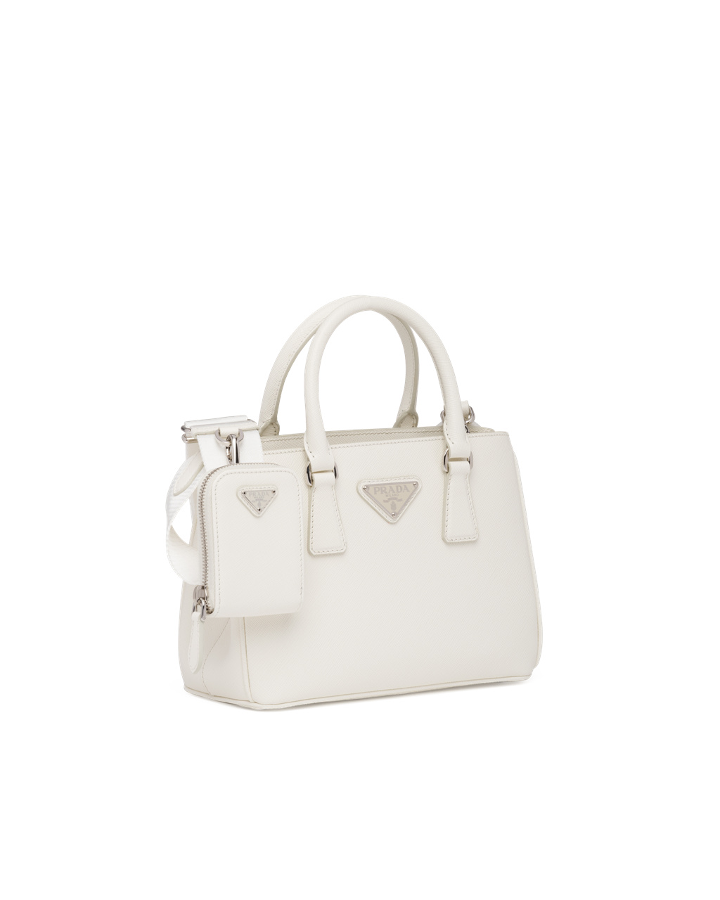 Prada Prada Galleria Saffiano Læder Mini-bag Bílé | 625437WRY