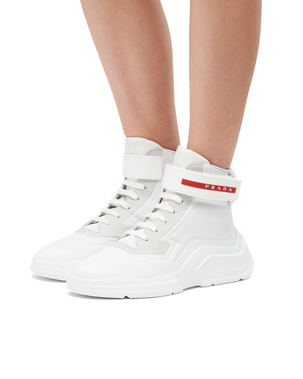 Prada Prada Polarius 19 Lr High-top Sneakers Bílé | 021469FTV