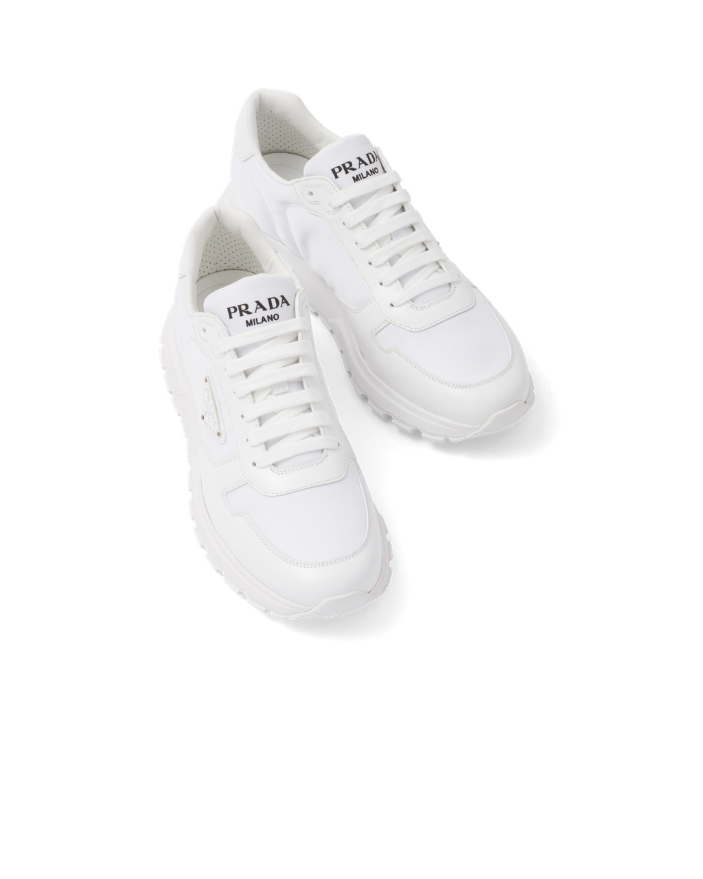 Prada Prada Prax 1 Re-nylon And Brushed Læder Sneakers Bílé | 241876WAB