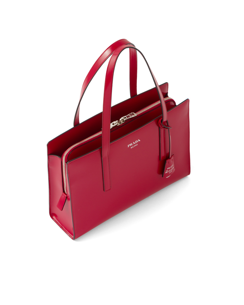 Prada Prada Re-edition 1995 Brushed-leather Medium Handbag Scarlet | 095867LPF