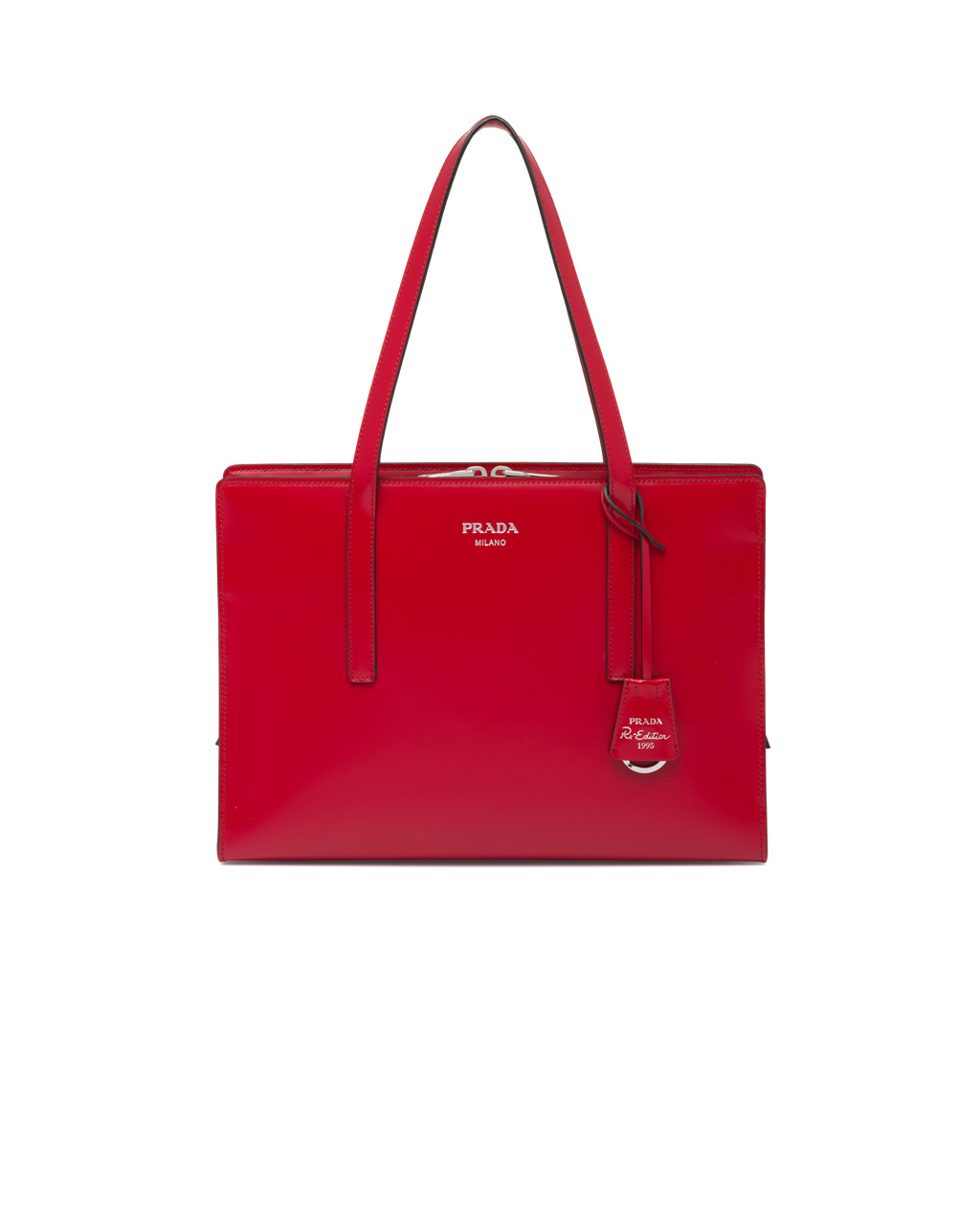 Prada Prada Re-edition 1995 Brushed-leather Medium Handbag Scarlet | 095867LPF