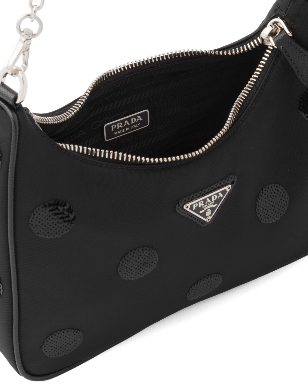 Re-Edition 2005 Re-Nylon Polka-dot Bag in Black – THE MODAOLOGY