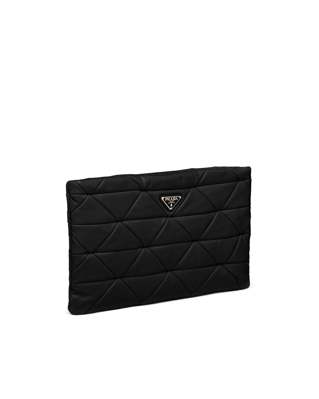 Prada Prada System Nappa Læder Patchwork Clutch Černé | 530247EKI