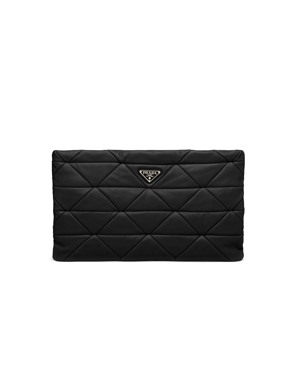 Prada Prada System Nappa Læder Patchwork Clutch Černé | 530247EKI