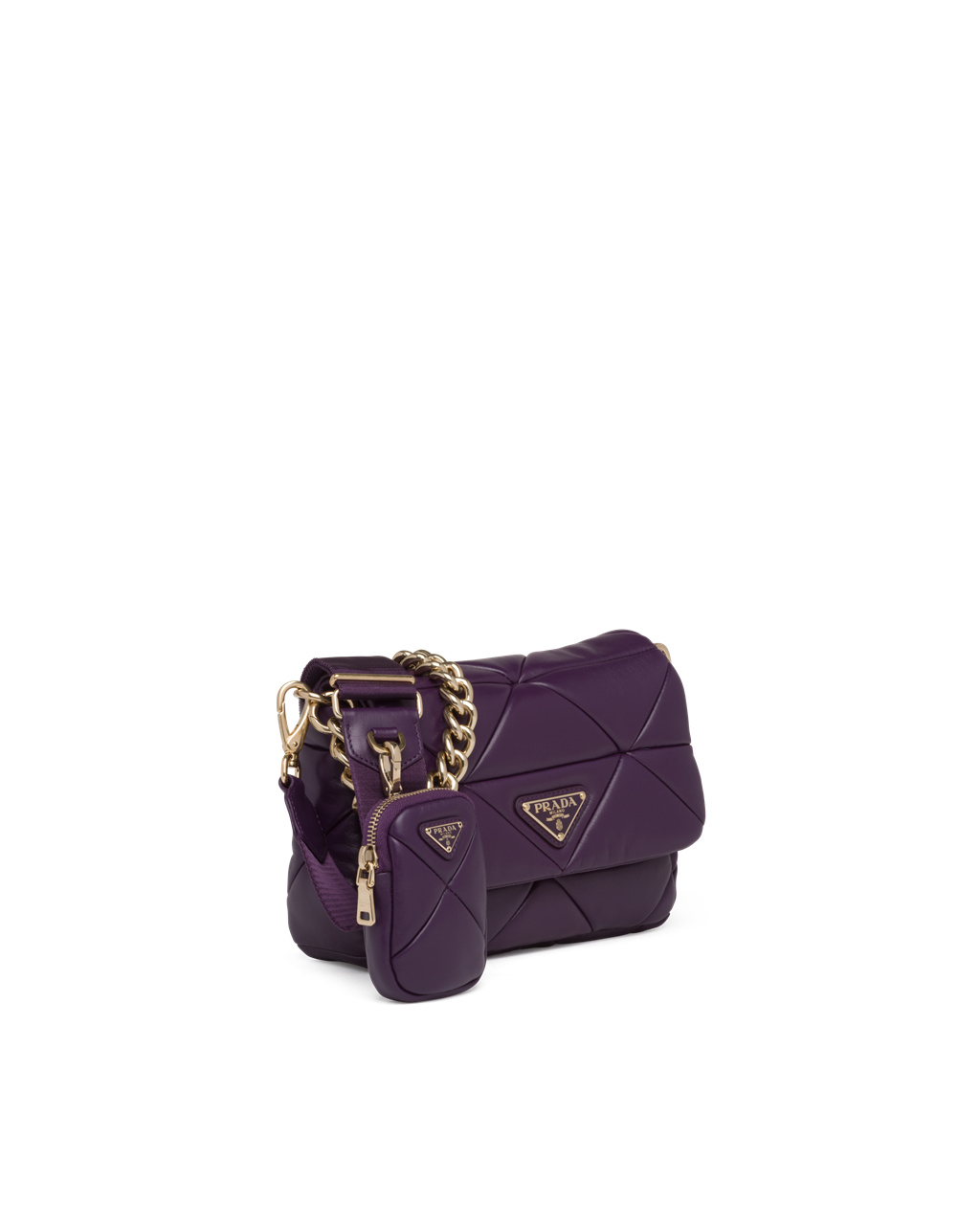 Prada Prada System Nappa Læder Patchwork Bag Violet | 604758JKF