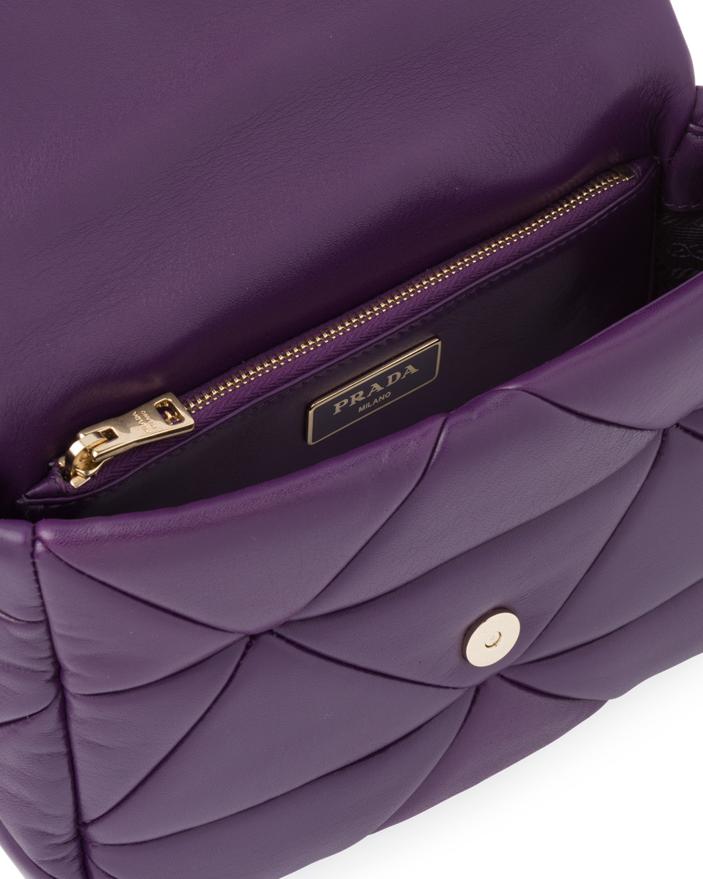 Prada Prada System Nappa Læder Patchwork Bag Violet | 604758JKF