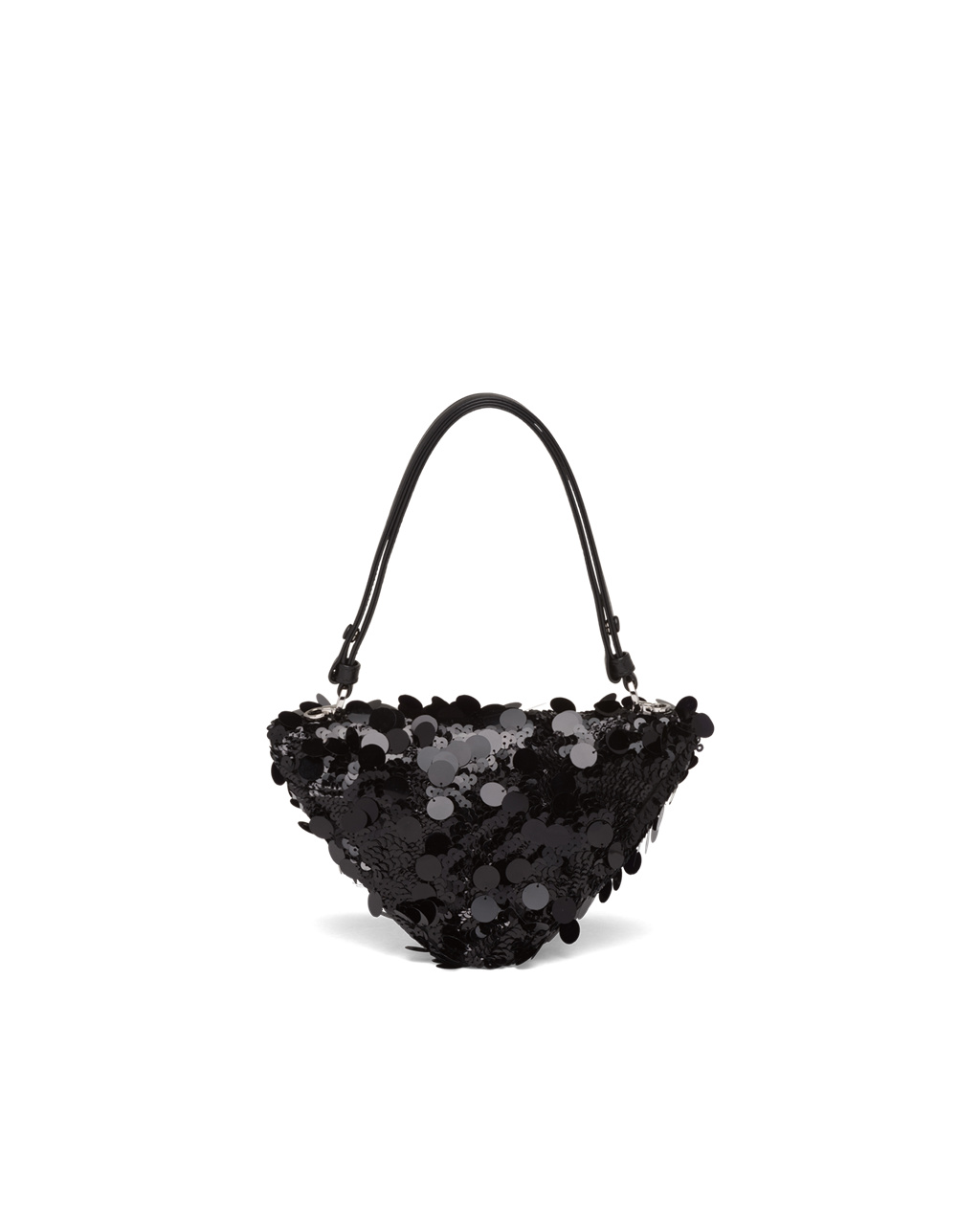 Prada Prada Triangle Sequin And Læder Handbag Černé | 869032UIF