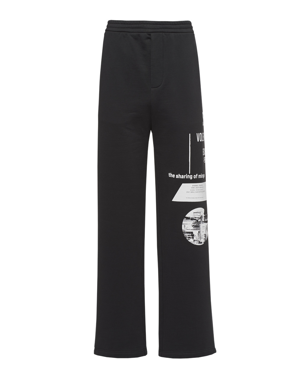 Prada Printed Bavlněné Fleece Pants Černé Bílé | 362714UDP