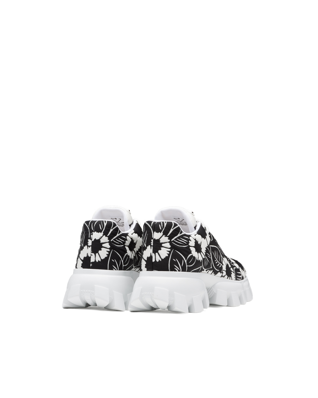 Prada Printed Nylon Sneakers Černé Bílé | 310487LPN