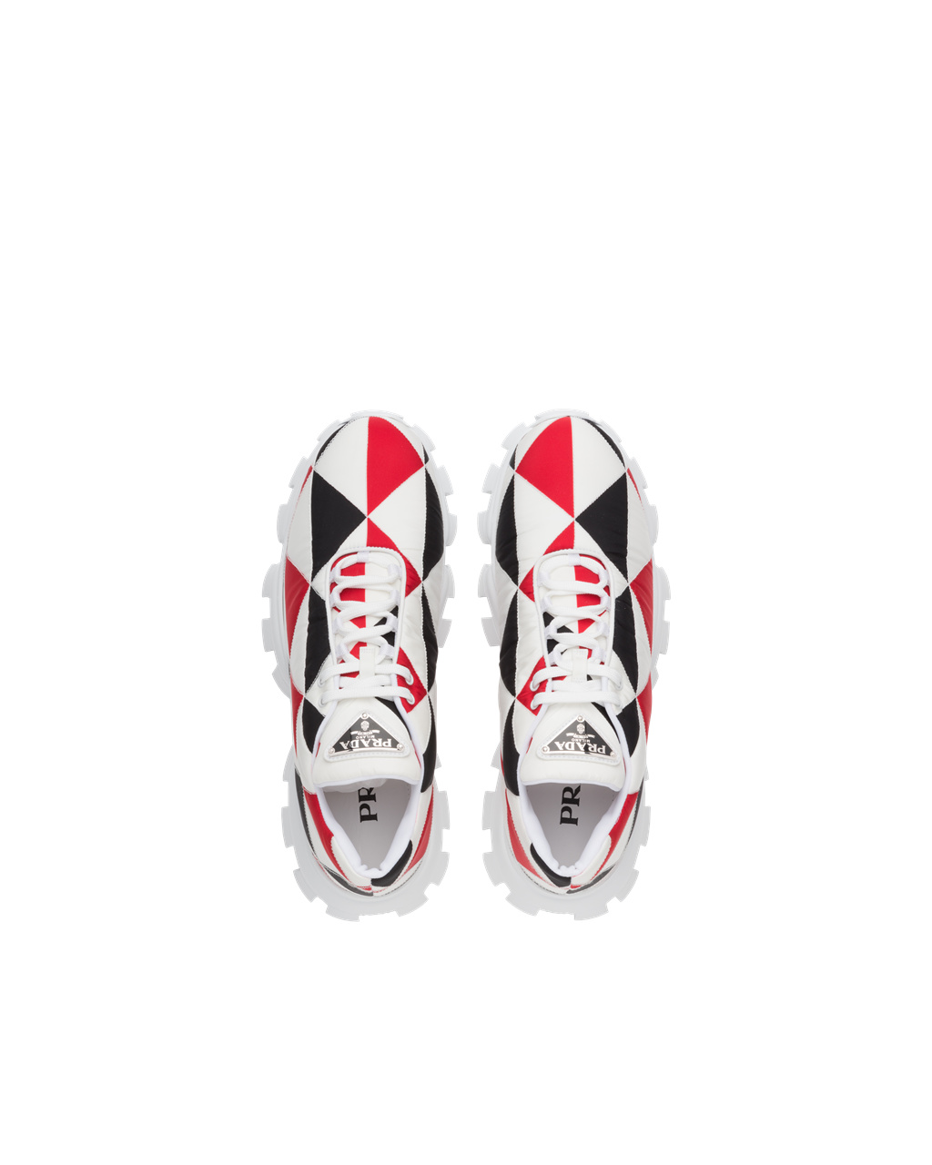 Prada Printed Nylon Sneakers Černé Červené Bílé | 478309YUK