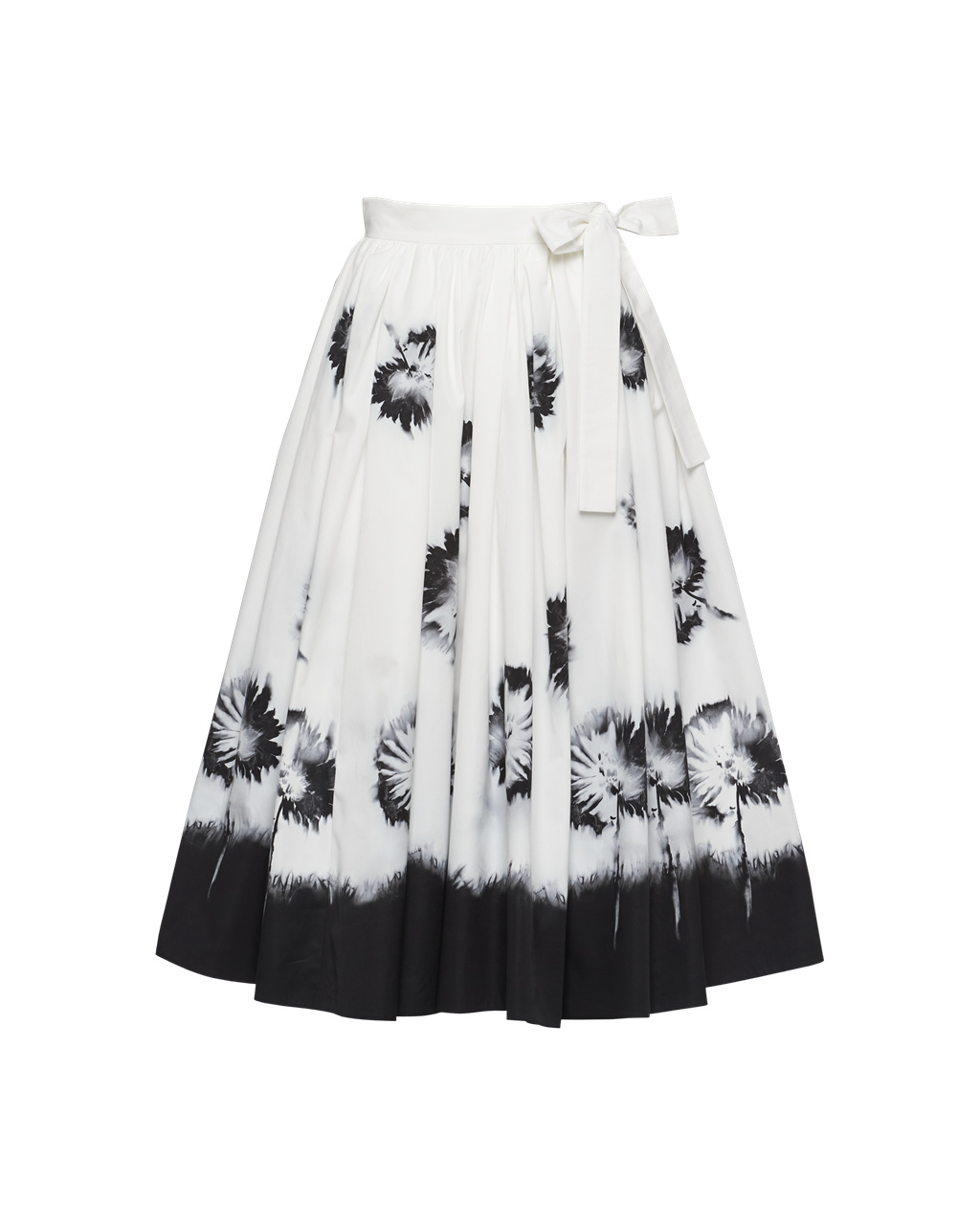 Prada Printed Poplin Skirt Bílé Černé | 492853AIZ