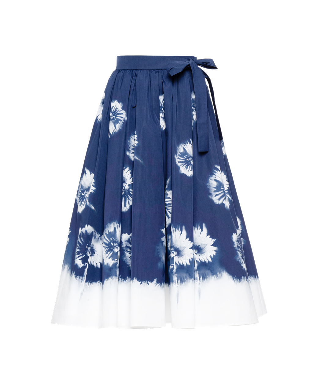 Prada Printed Poplin Skirt Tmavě Blankyt | 034267VOE