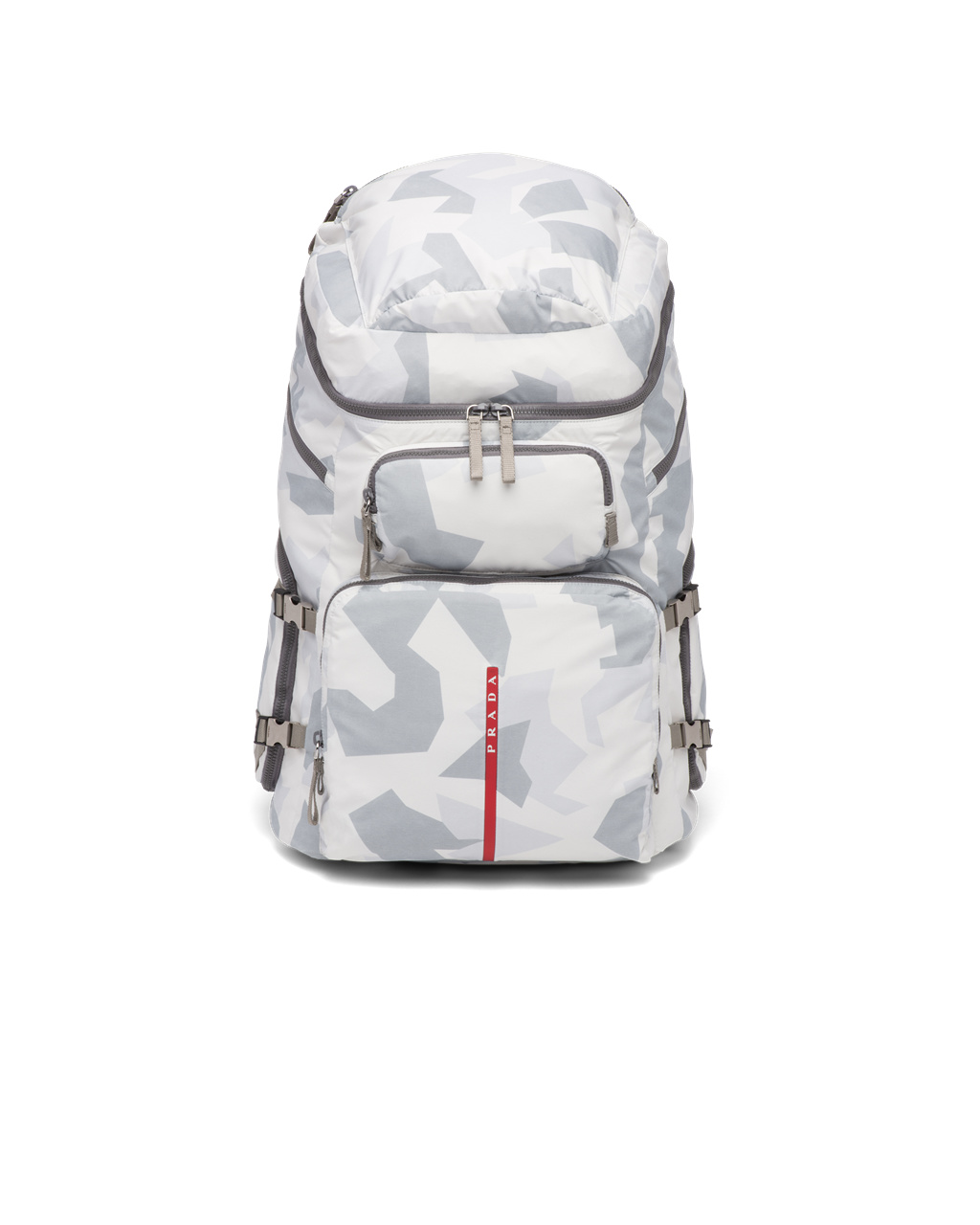 Prada Printed Technical Fabric Ski Boot Backpack Marble Gray | 486971GRT