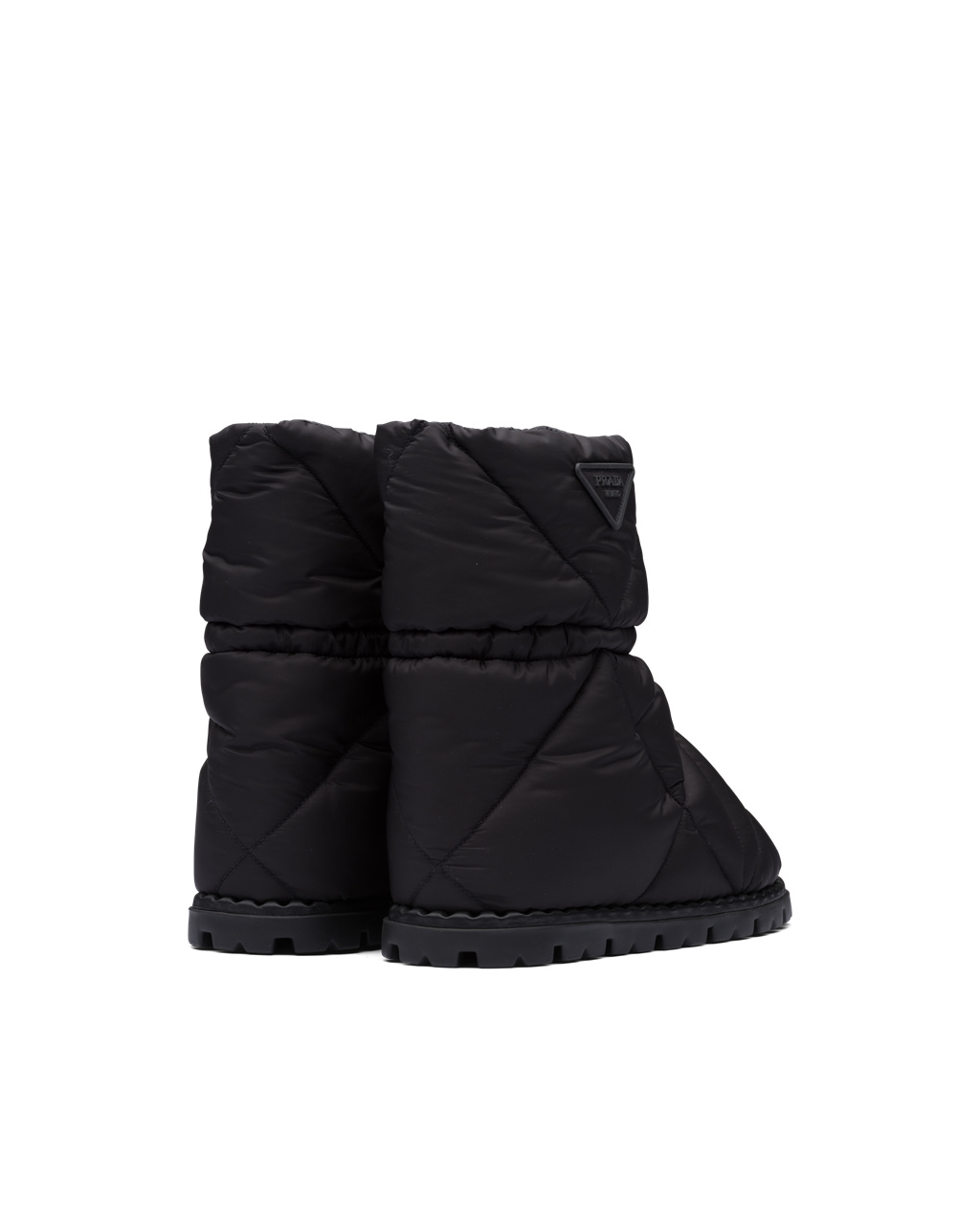 Prada Quilted Nylon Fabric Booties Černé | 687412KZQ