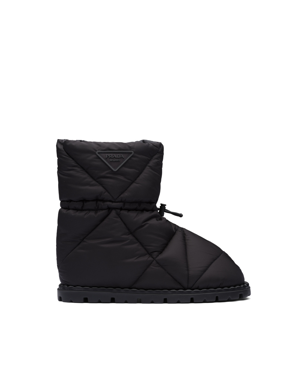 Prada Quilted Nylon Fabric Booties Černé | 687412KZQ