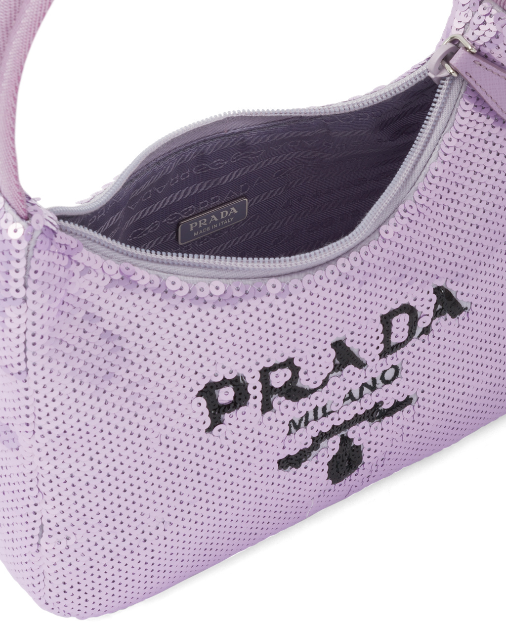 Prada Re-edition 2000 Sequined Re-nylon Mini-bag Černé | 409768IEK