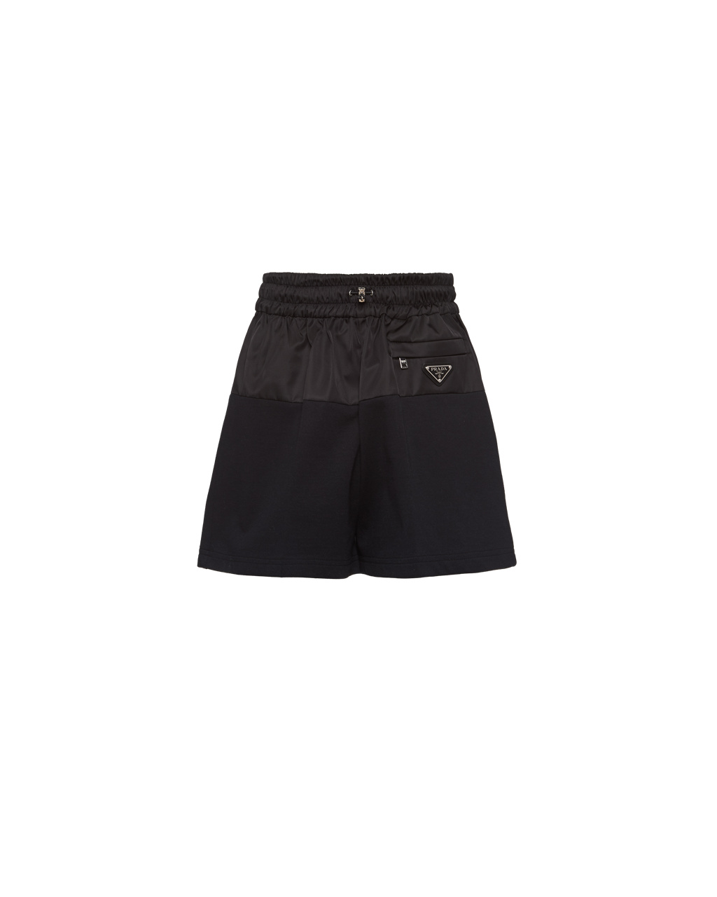 Prada Re-nylon And Jersey Shorts Černé Černé | 085649VMN