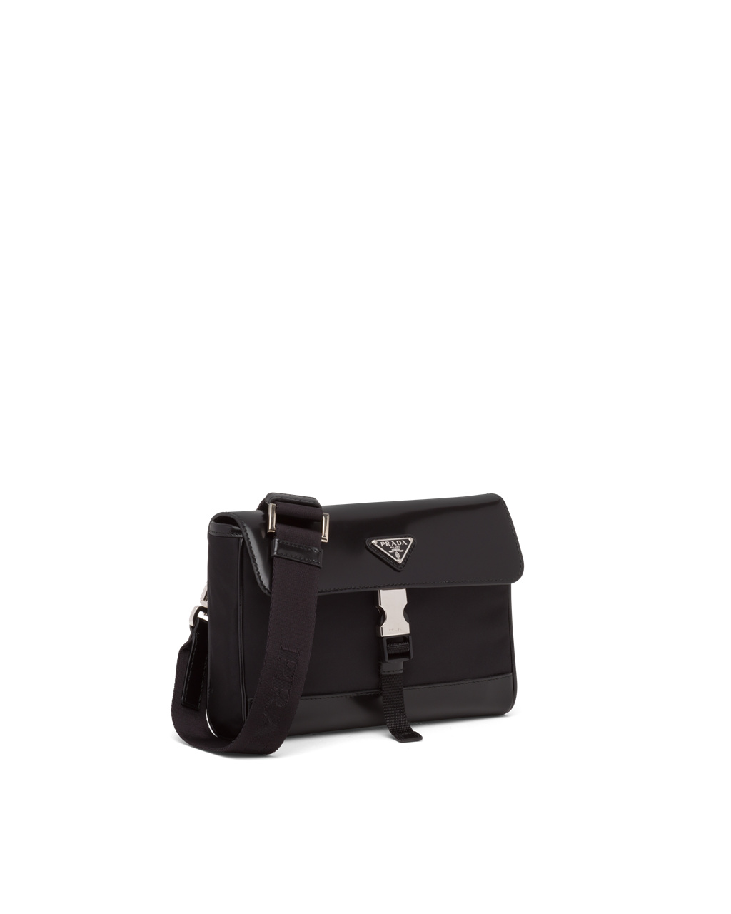 Prada Re-nylon And Læder Shoulder Bag Černé | 561942HPI