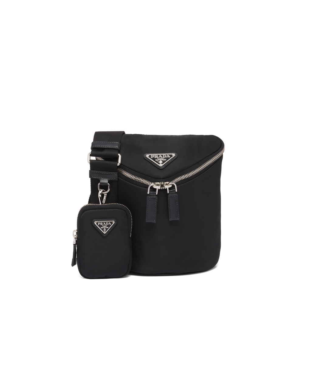 Prada Re-nylon And Læder Shoulder Bag Černé | 803172ENM