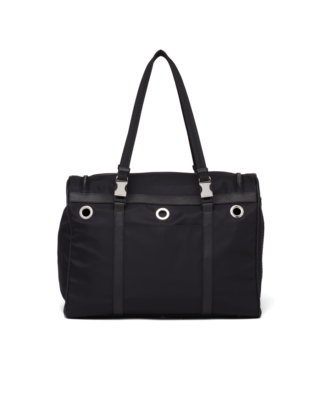 Prada Re-nylon And Saffiano Læder Pet Bag Černé | 563478BMI