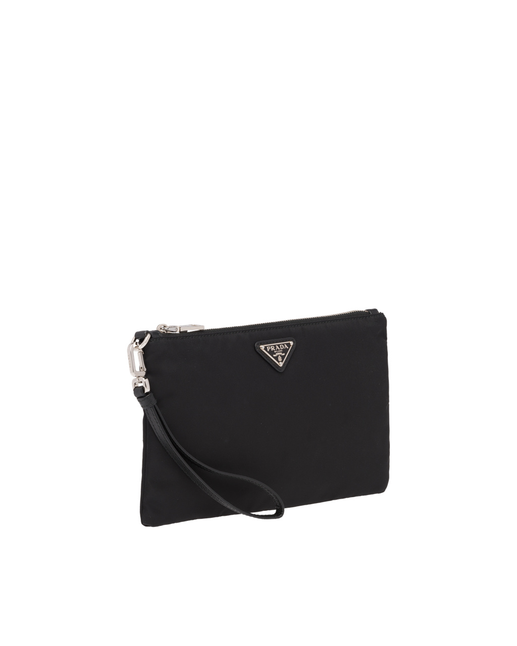 Prada Re-nylon And Saffiano Læder Pouch Černé | 365074AQJ