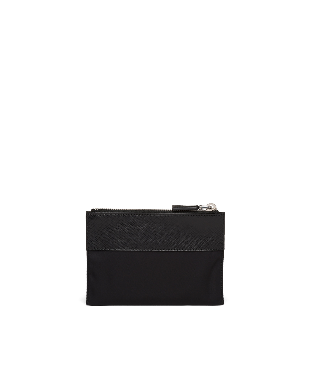 Prada Re-nylon And Saffiano Læder Pouch Wallet Černé | 916857NMO