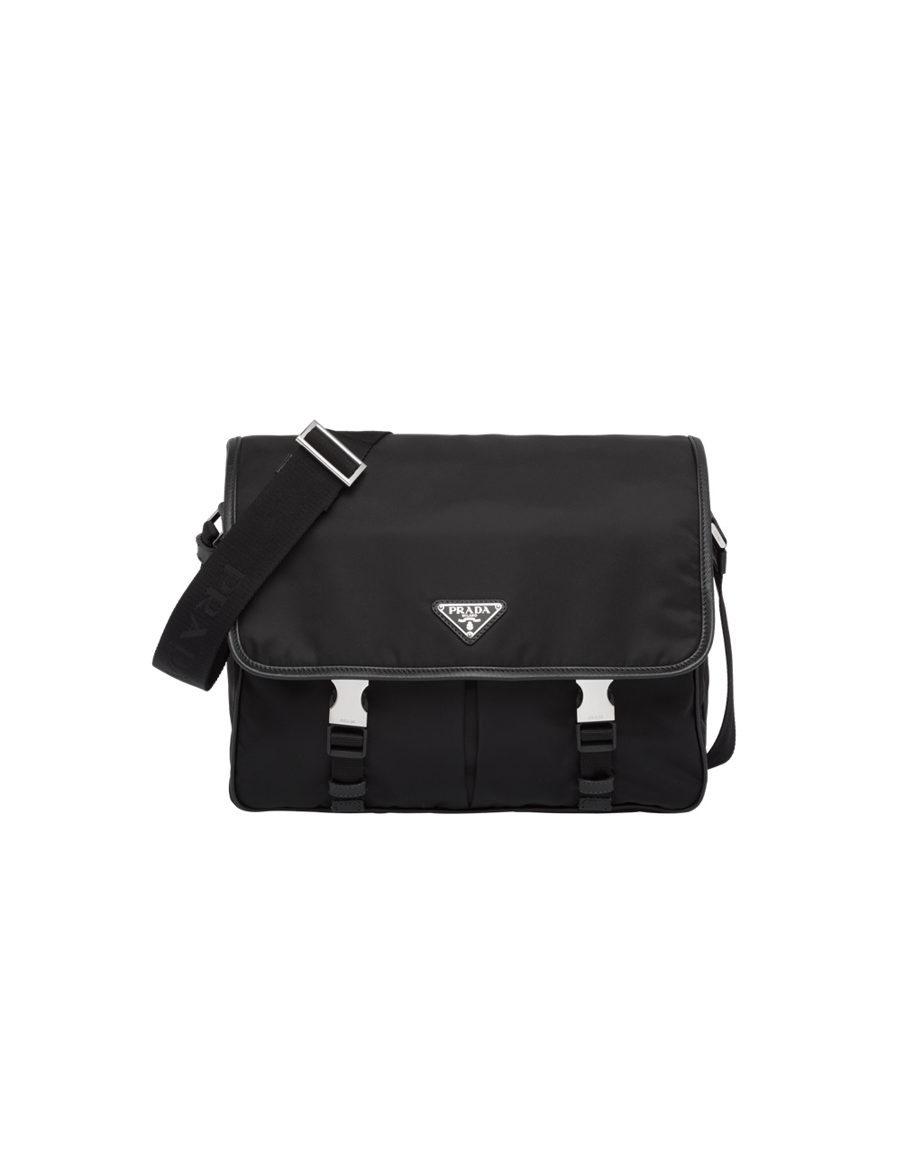 Prada Re-nylon And Saffiano Læder Shoulder Bag Černé | 097154CNJ