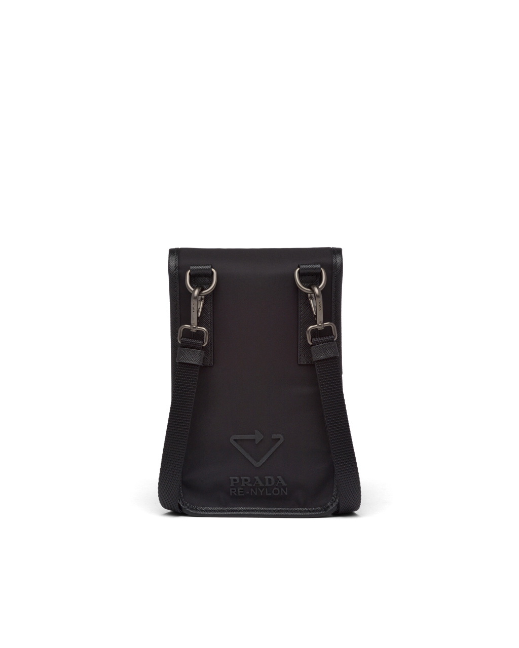 Prada Re-nylon And Saffiano Læder Smartphone Case Černé | 570649OBG