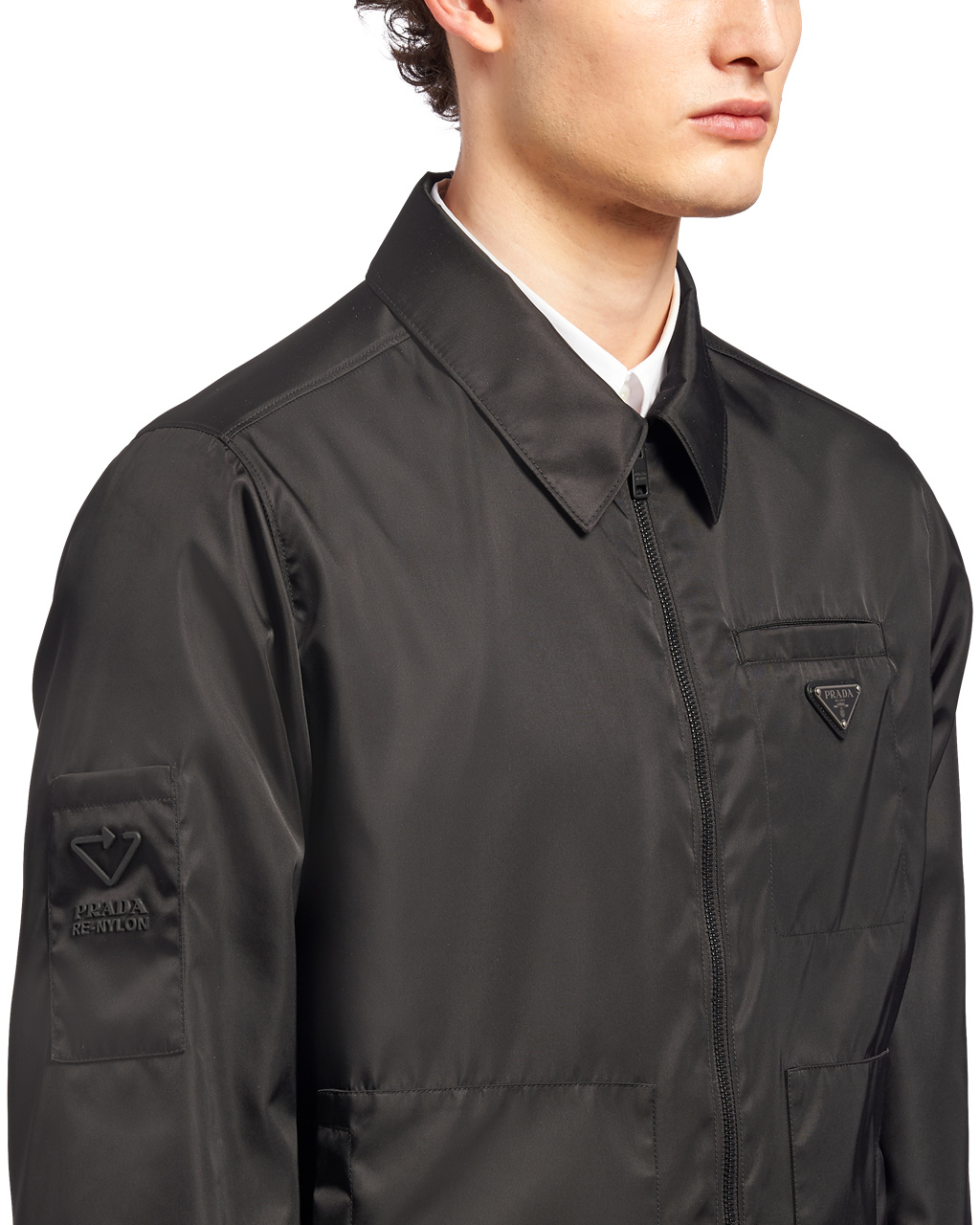 Prada Re-nylon Blouson Jacket Černé | 457108ELV