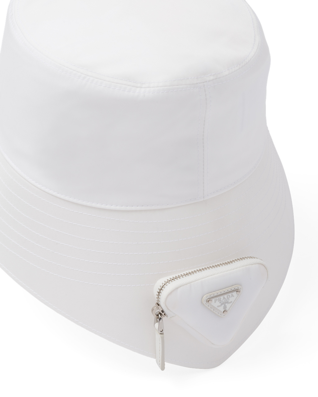 Prada Re-nylon Bucket Hat Bílé | 038675WHQ