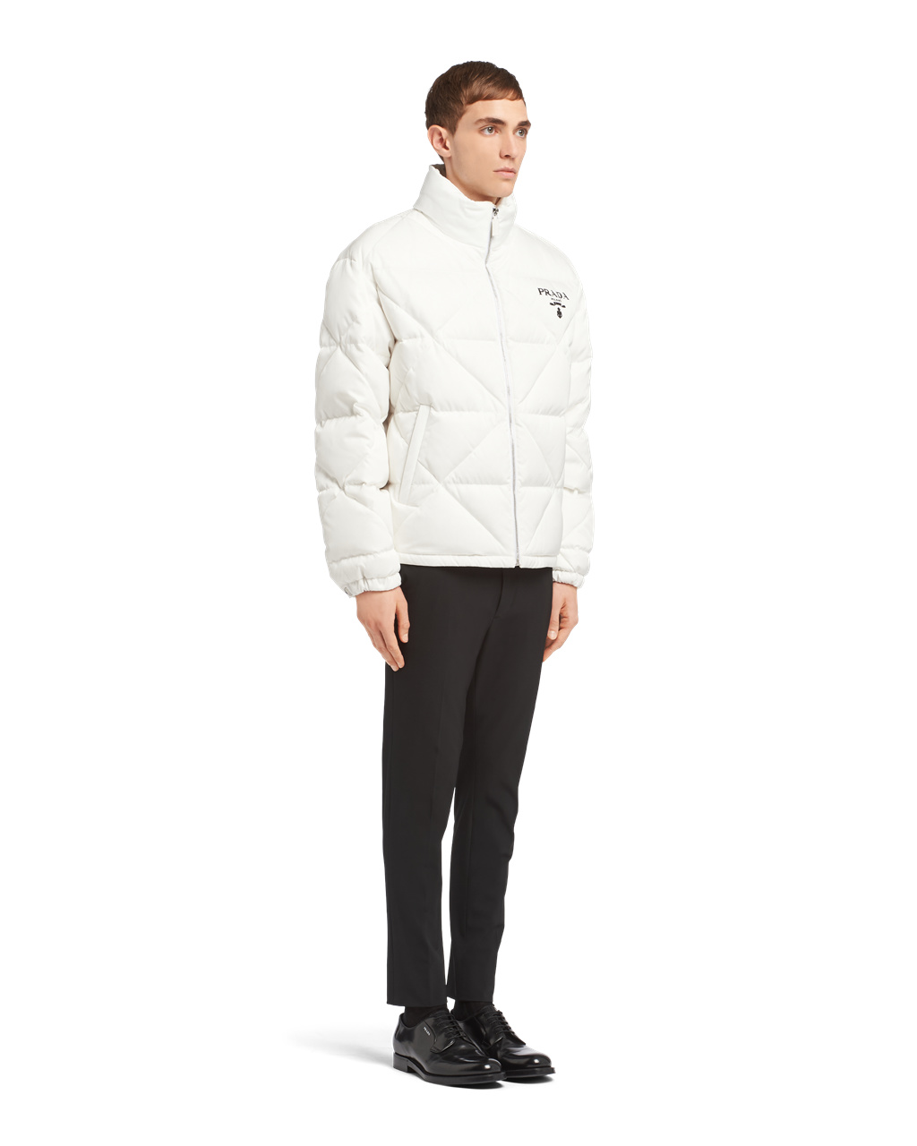 Prada Re-nylon Down Jacket Bílé | 628079KEL