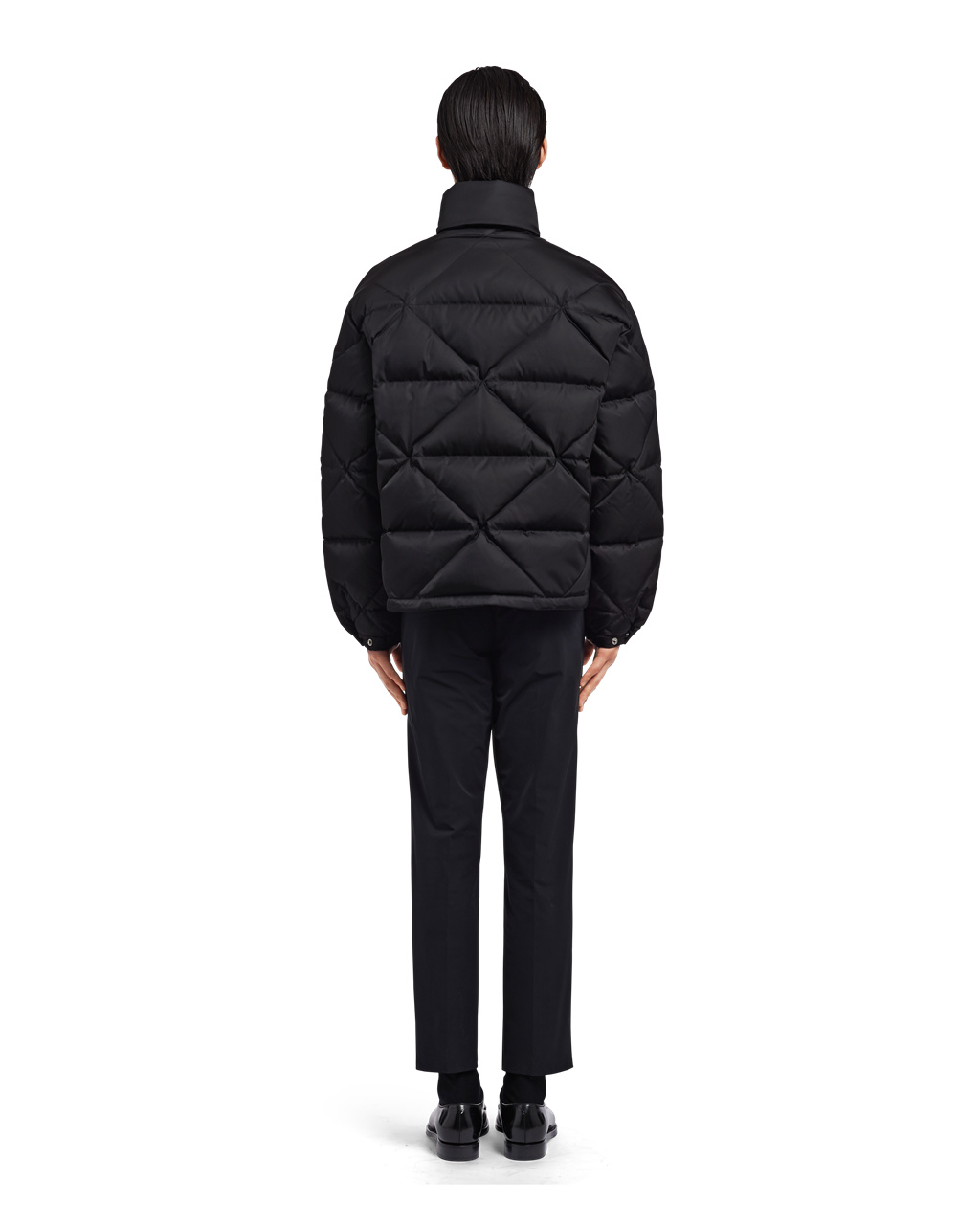 Prada Re-nylon Down Jacket Černé | 048659UEF