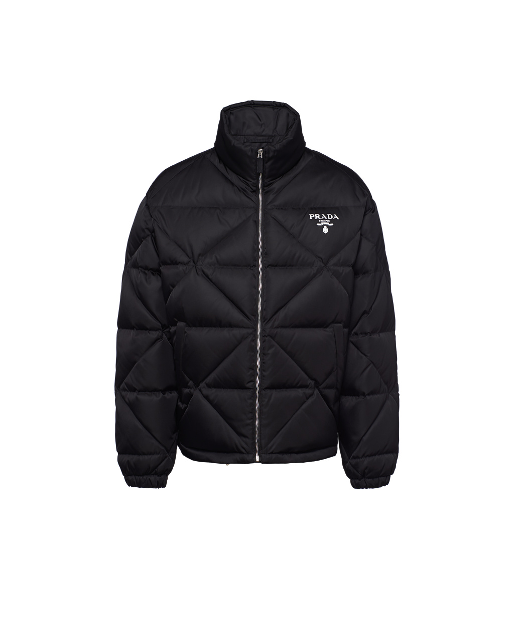 Prada Re-nylon Down Jacket Černé | 048659UEF