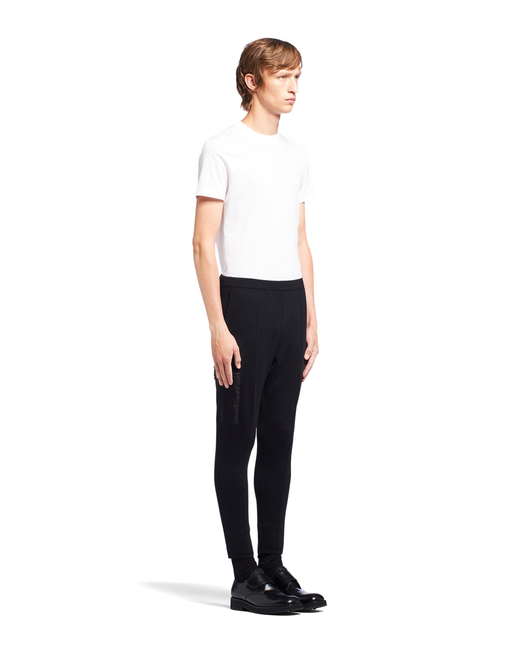 Prada Re-nylon Gabardine And Wool Pants Černé | 853246AMQ