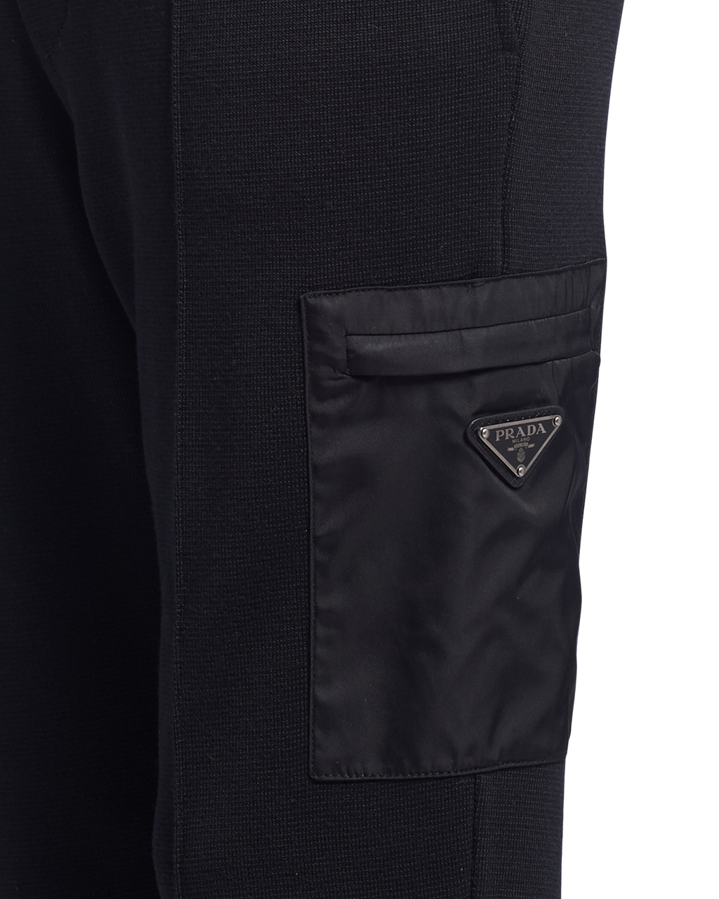 Prada Re-nylon Gabardine And Wool Pants Černé | 853246AMQ