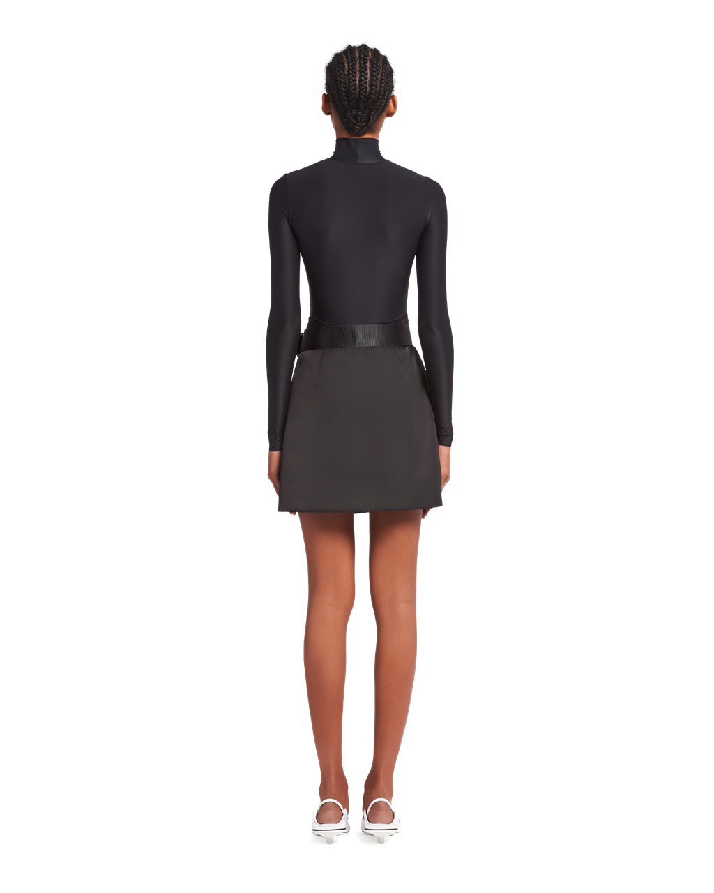 Prada Re-nylon Gabardine Flared Skirt Černé | 674109THF