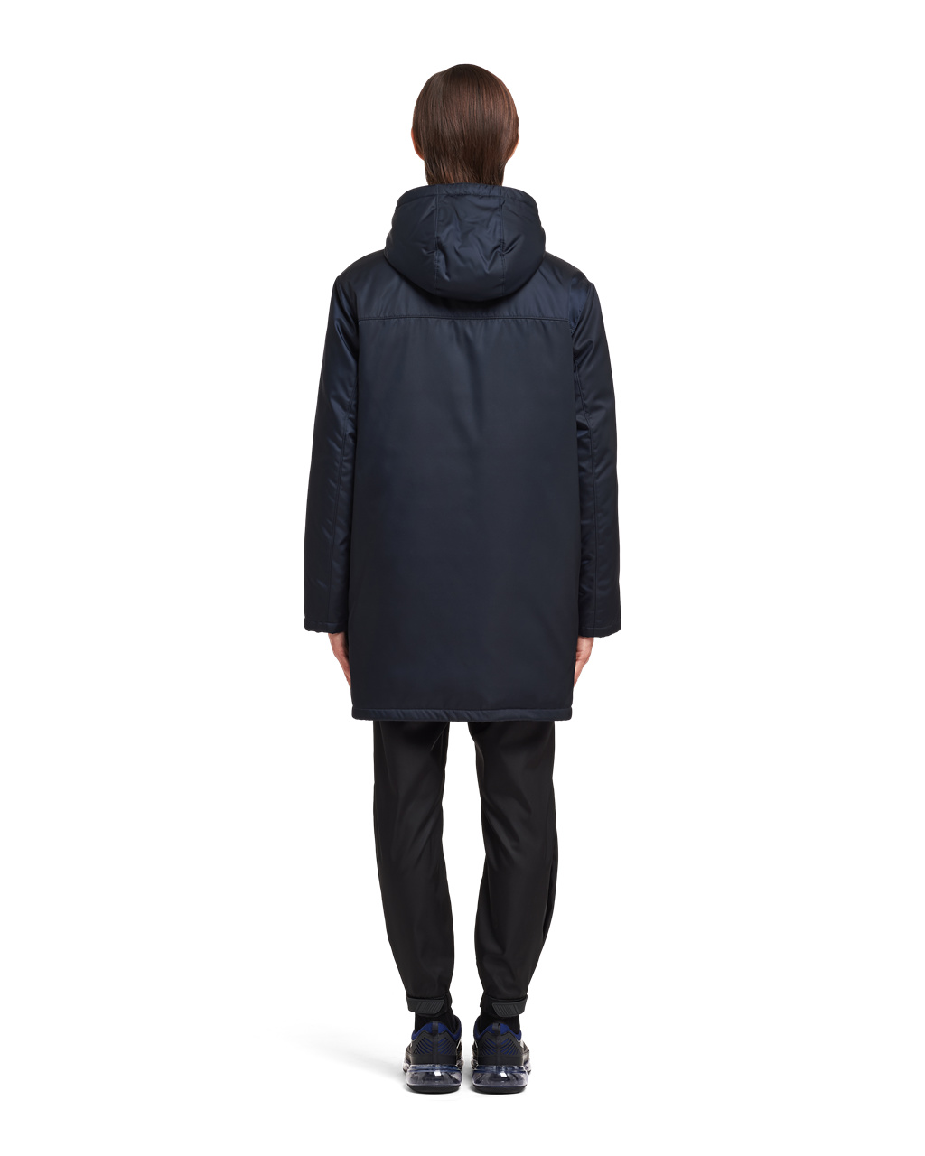 Prada Re-nylon Gabardine Puffer Coat Tmavě Blankyt | 586307ADX