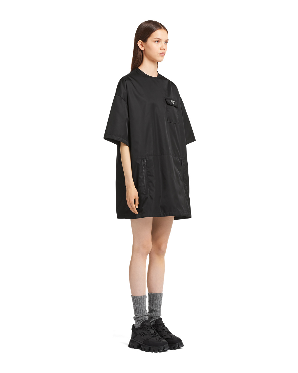 Prada Re-nylon Minidress Černé | 062817EWQ