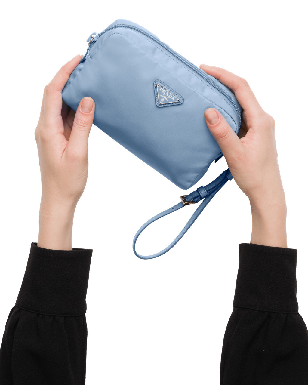 Prada Re-nylon Pouch Celeste | 495607YTS